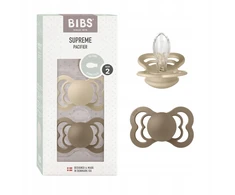 Bibs Supreme kūdikių čiulptukas ortodontinis silikonas 6 m + vanilė/ąžuolas