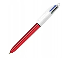 Bic 4 Colours automatinis rašiklis 4 spalvos, raudonas metalinis