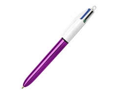 Bic 4 spalvų rašiklis, metalinis violetinis