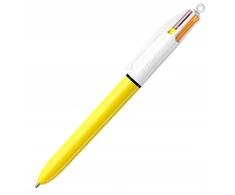 / BIC BALLPOINT 4 COLOR SAULĖS GELTONAS BŪSTAS 1 Vnt