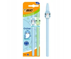 BIC CRISTAL FIGURINE TUŠINYS MOKYKLEI 1 mm MĖLYNAS 2 Vnt.