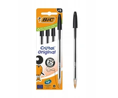 Bic Cristal Original rašiklis, juodas, 4 vnt.