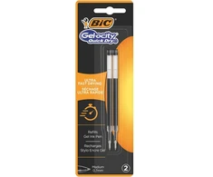 Bic Gel-ocity Quick Dry juodi geliniai rašikliai, 2 vnt.