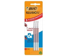 Bic Illusion Gel rašiklio papildymai, raudoni, 3 vnt.