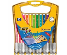 Bic Kid Couleur flomasteriai, 12 spalvų, su plaunamu rašalu