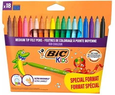 Bic Kids flomasteriai, 18 spalvų, plaunami