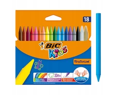 BIC KIDS PLASTIDECOR KREDKI ŚWIECOWE 18 KOLORÓW