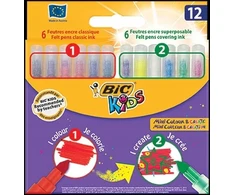 Bic Kids spalvoti flomasteriai, 12 spalvų