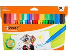 Bic markas žymekliai, 24 spalvos, plonas galiukas, vaikams