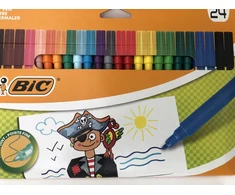 Bic markas žymekliai, 24 spalvos, plonas galiukas, vaikams