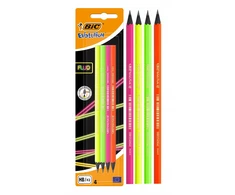 Bic Pieštukai Evolution Fluo HB, 4 vnt. rinkinys, įvairių korpuso spalvų 446199