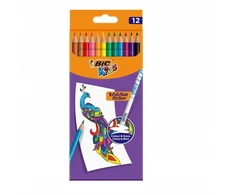 Bic spalvoti pieštukai vaikams, 24 vnt., su trintuku