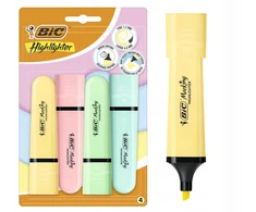 Bic žymekliai Flat, pasteliniai, 4 spalvos