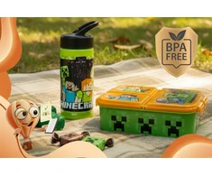 BIDON i ŚNIADANIÓWKA PRZEGRÓDKI LUNCH BBOX PREZENT TRZYKOMOROWA MINECRAFT