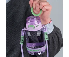 Bidonas vandeniui Kite 700ml su dirželiu, violetinis