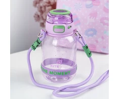 Bidonas vandeniui Kite 700ml su dirželiu, violetinis