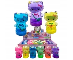 Bigtoys SLIME PLASTIC GEL GEL GYVŪNŲ KITTEN BEAR SPALVINGAS