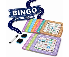Bingo kelyje automobilių stebėjimo žaidimas vaikams 10 BINGO kortelių