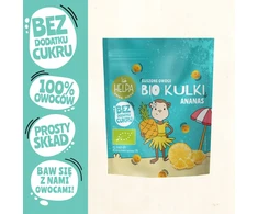Bio Ananasų rutuliukai 50 g HELPA be pridėtinio cukraus