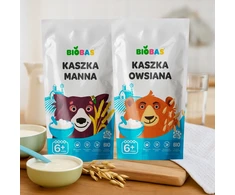 BioBas Košių rinkinys Be pieno grūdų košės be cukraus 9 vnt. 1,8kg