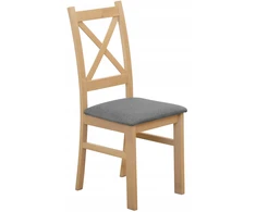 Bird Meble Minkšta kėdė svetainei, valgomajam, virtuvei, medinė Artisan Oak/Pilkas