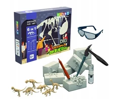 Bisky Kasinėjimų fosilijos Dinozaurai Skeletas Archeologinis rinkinys Akiniai „pasidaryk pats“.