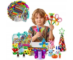 Bisky KŪRYBINIS RINKINYS VAIKAMS 2000 EL METS POMPONS PLASTIC ARTISTIC