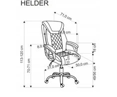 Biuro kėdė Halmar Helder, juoda
