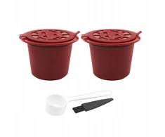 Blesiya Daugkartinio naudojimo kavos kapsulės su šaukštu Coffeeware Cup Coffee Style A Raudona
