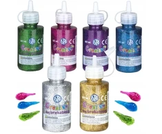 Blizgučių klijų rinkinys 6 spalvų x 60 ml Astra Nr. 3208