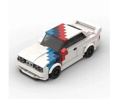 Block Plastikinės statybinės plytos BMW M3 E30 automobilių žaislų automobilio dovanų dėžutė