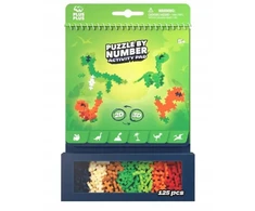 Blocks Plus- Plius dėlionė pagal skaičių dinozaurai 125 vienetai Plus- Plus