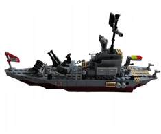 BLOKAI KARO LAIVAS plytos 350 EL. VAIKAMS 6+ MILITARY DICOM