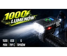 Blow DVIRAČIO LEMPAS 1000 LUMENS 1500 mAH PRIEKINĖ C TIPO USB ATSPIRIA VANDENiui GALINGA