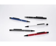 Blue Collection Sato Aliumininis rašiklis: Elegantiškas, lengvas, su pusiau geliniu rašikliu