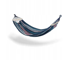 Blue Hamakas 200x150cm + 2 virvės 300cm + krepšys STRIPES Mėlynas 200GK