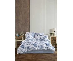 Blue Satininės patalynės komplektas CREYA WANDA Mėlynas, 200x220 cm, 2x50x70 cm, 100% medvilnės