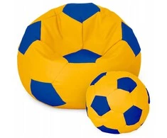 Blue Mėlyna Sėdmaišis su pufu Ball XXXL (80 cm), Geltona/Mėlyna