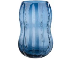 Blue Stiklinė vaza ILAJA FAIR Mėlynas, ø16 x 25 cm