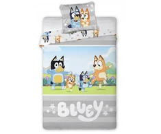 MCU Bluey Lovytė 100x135, antklodė + patalynė, mėlyna, šuo, pasaka, HIT