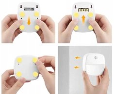 Blurr LED NAKTINIS LEMPAS SU Twilight Judesio jutikliu, Energiją taupantis 3 vnt. rinkinys