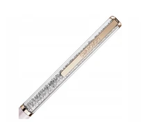 Blykštus rašiklis - Swarovski - Kristalinė - Rožinis metalas - Bespalviai kristalai - Rožinė spalva