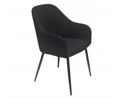 Bm Design 2 MONTANA kėdės, juodas velvetas, juodos metalinės kojos