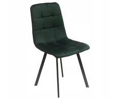 Bm Design 2 NEVADA žalios spalvos aksominės kėdės su minkštomis juodomis kojelėmis