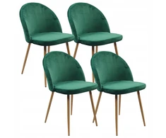 Bm Design 4 DENWER VELVET kėdės žalia - aksominė