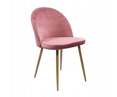 Bm Design 4 Denwer Velvet rožinės spalvos kėdės - aksomas