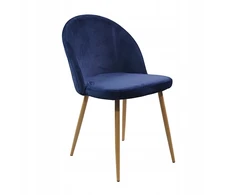 Bm Design 4 DENWER VELVET tamsiai mėlynos spalvos kėdės - aksomas