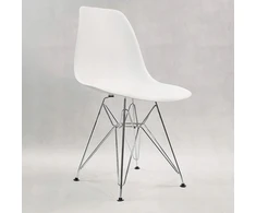 Bm Design 4 DSR Milano kėdės, baltos, metalinės kojos