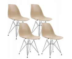 Bm Design 4 DSR Milano smėlio spalvos kėdės