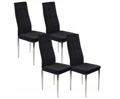 Bm Design 4 MONAKO VELVET kėdės, juodos